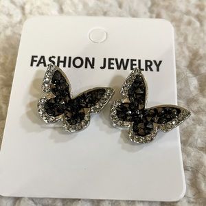 Butterfly Post earrings. Costume jewelry
